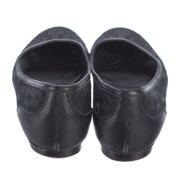 Gucci Authentic Solid Black Canvas Round Toe Ballet Flats 5 - Picture 4 of 10